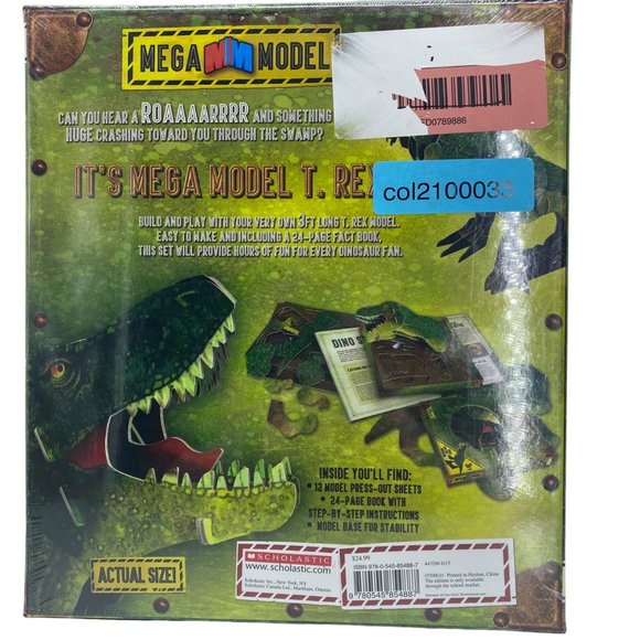 Mega Model T. Rex Build your Own 3 Ft 3D Dinosaur with Book Scholastic NEW - Picture 5 of 5